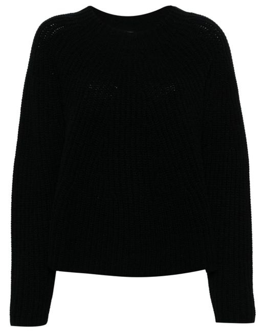 Allude crew-neck virgin wool-blend jumper
