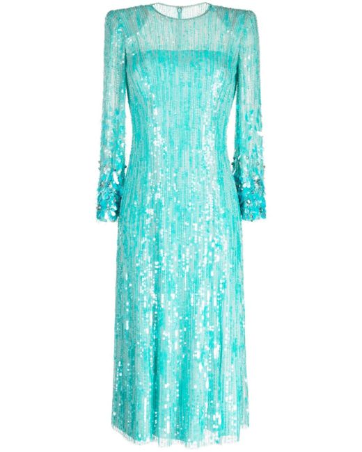 Jenny Packham Nymph sequin-embellished midi dress