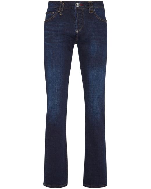 Philipp Plein Supreme Iconic low-rise straight-leg jeans