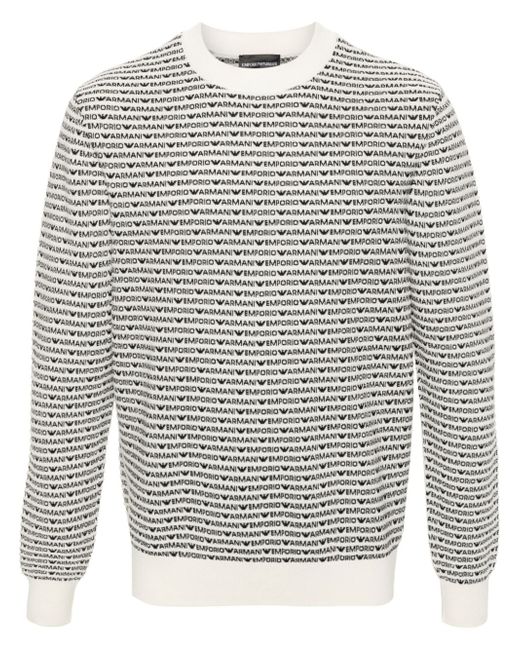 Emporio Armani intarsia-knit logo jumper