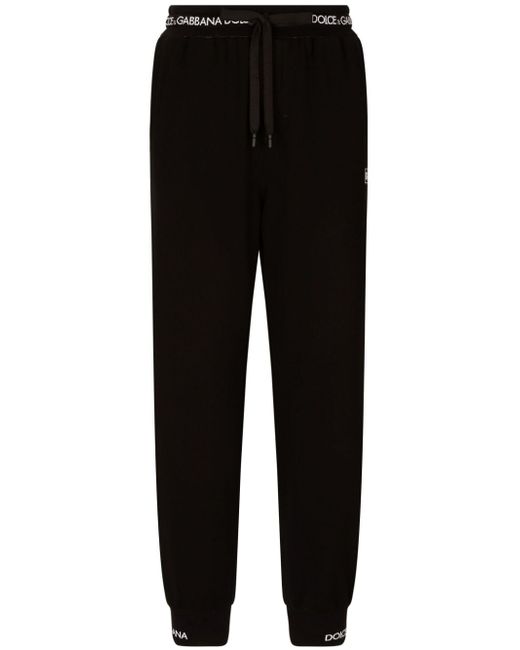 Dolce & Gabbana logo-waistband drawstring track pants