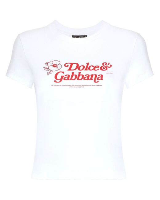 Dolce & Gabbana logo-print cotton-blend T-shirt