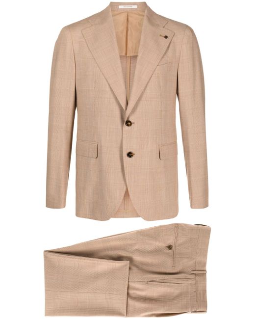 Tagliatore Prince of Wales check single-breasted suit