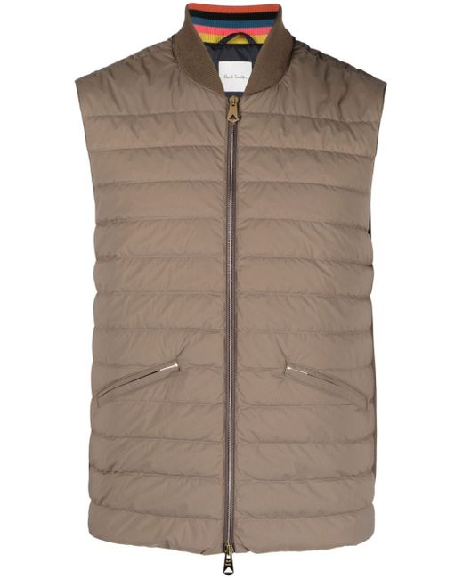 Paul Smith ribbed-panel quilted gilet