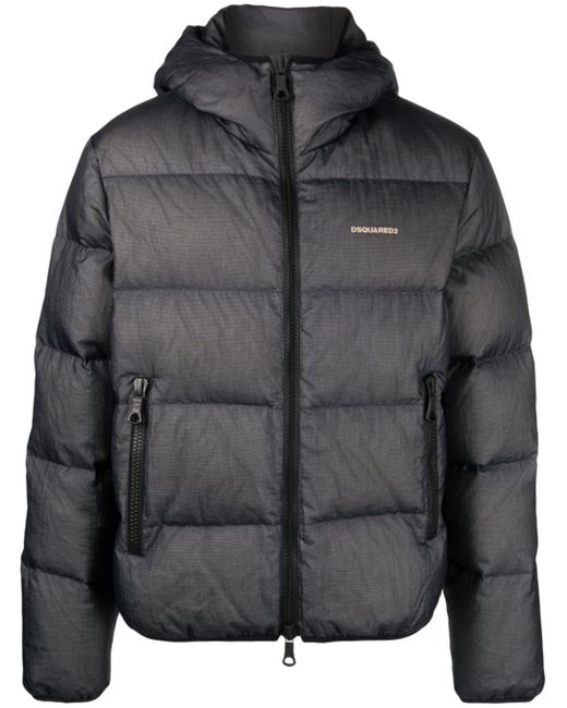 Dsquared2 logo-embossed ripstop puffer jacket