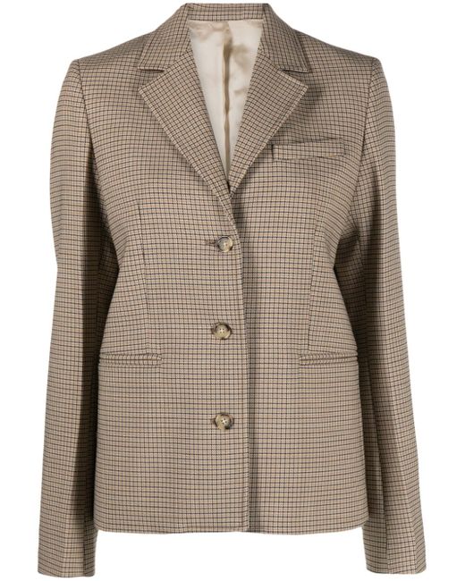 Totême check-pattern single-breasted blazer