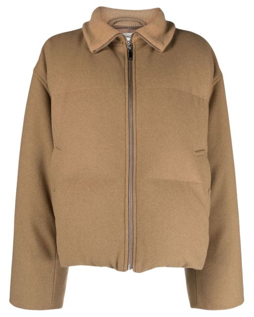 Totême felted zip-up padded jacket