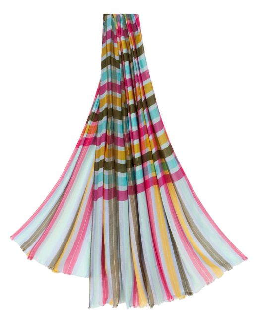 Etro geometric-print fringed scarf