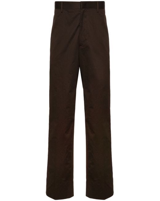 Tagliatore concealed-fastening cotton-blend straight trousers