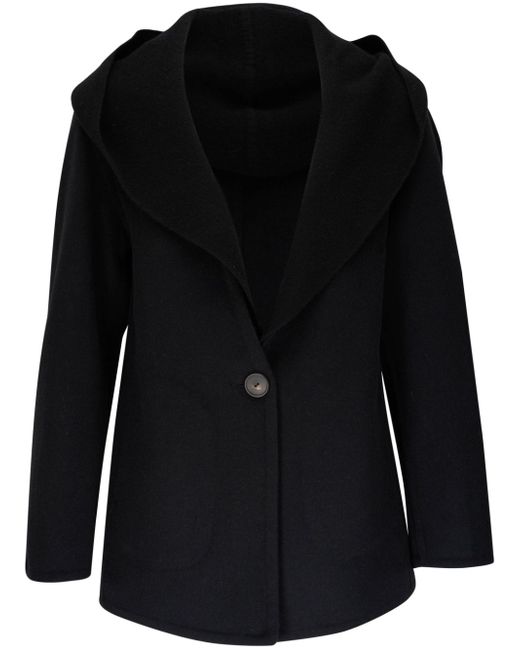 Vince hooded single-breasted coat