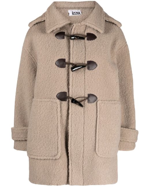 Izzue hooded faux-shearling jacket