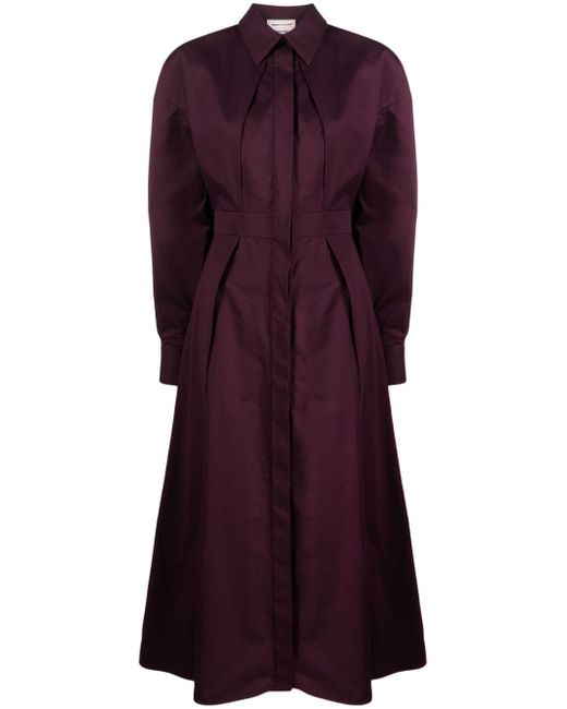 Alexander McQueen long-sleeve cotton midi dress