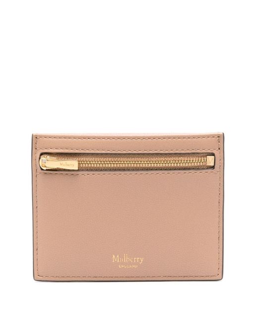 Mulberry zipped leather cardholder