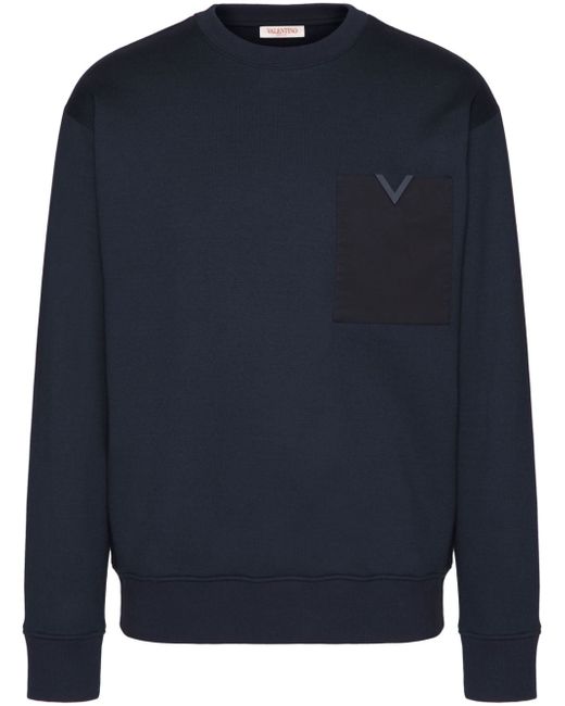 Valentino Garavani V-detail cotton sweatshirt