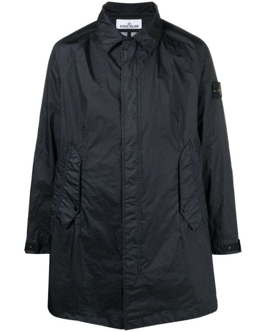 Stone Island Compass-patch coated raincoat