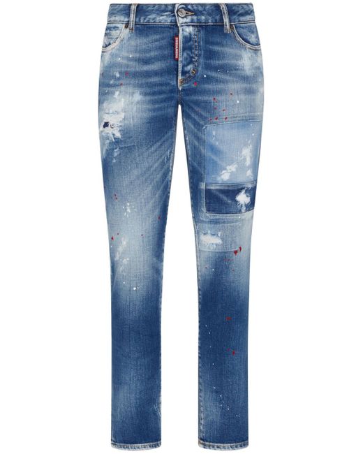 Dsquared2 distressed slim-leg jeans