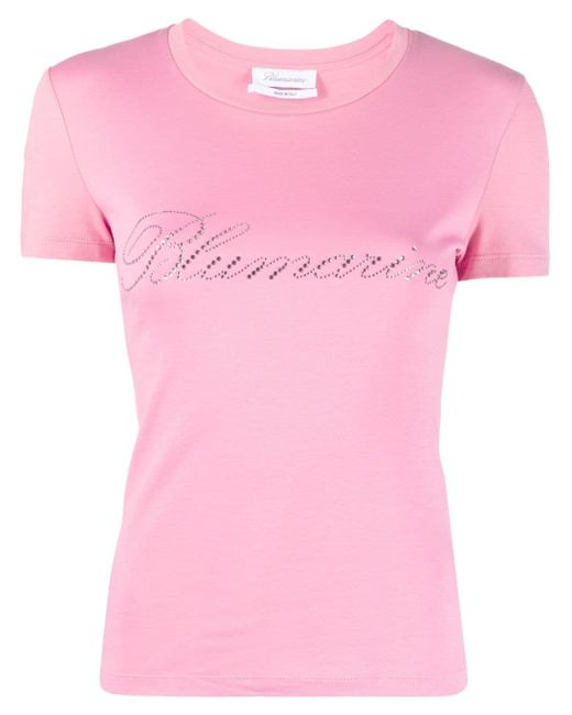 Blumarine logo-embellishment T-shirt
