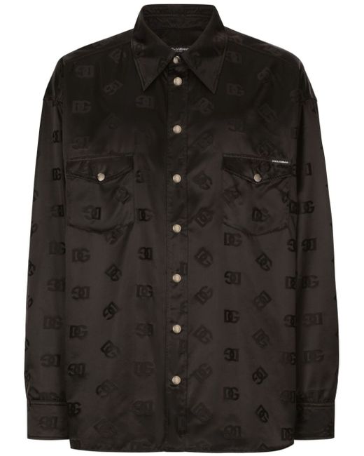 Dolce & Gabbana monogram-jacquard shirt