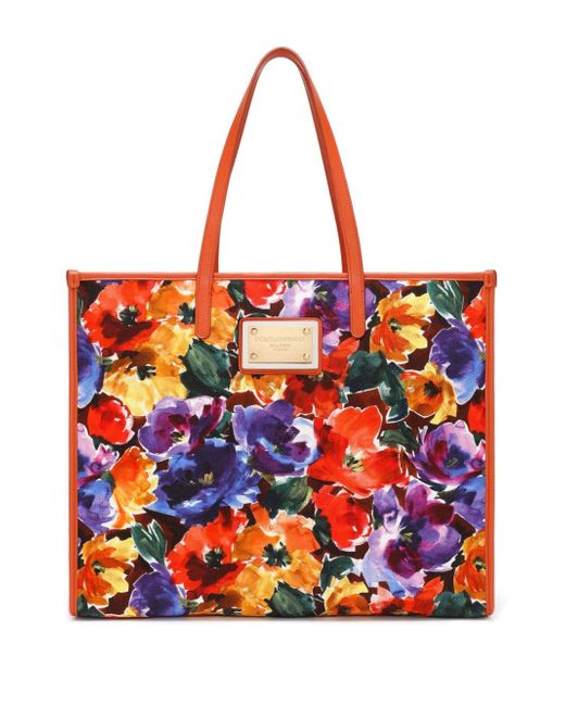 Dolce & Gabbana floral-print cotton-blend shoulder bag