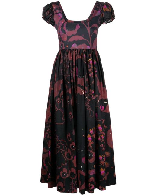 Cynthia Rowley floral-print empire-line midi dress
