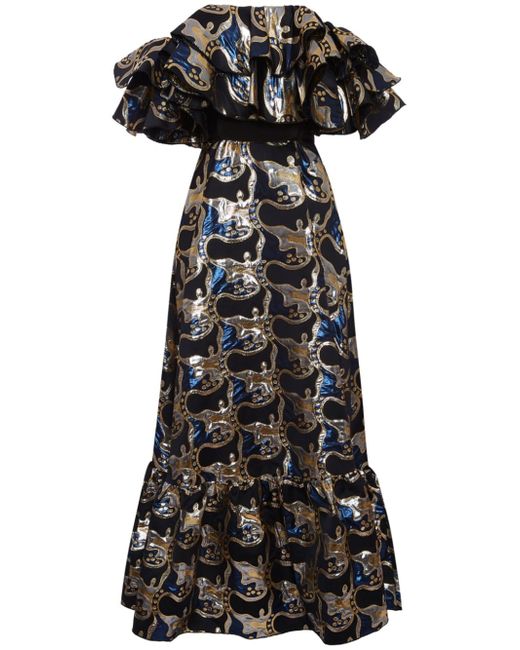 La Double J. Shazam metallic-finish dress