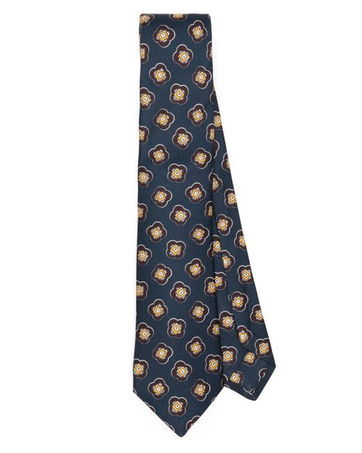 Kiton patterned-jacquard tie