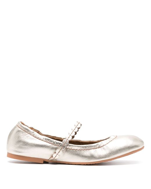 See by Chloé leather ballerina shoes