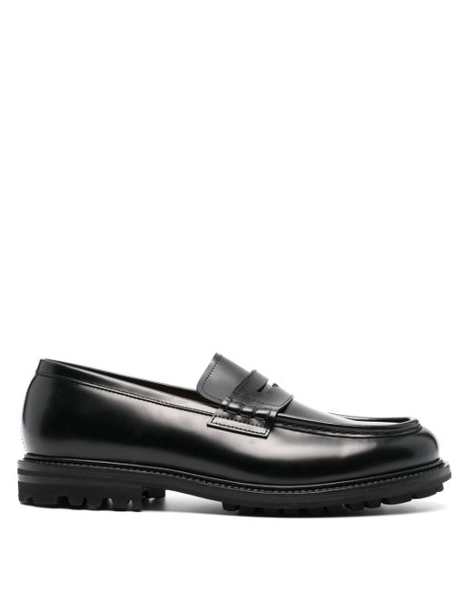 Henderson Baracco polished leather penny loafers