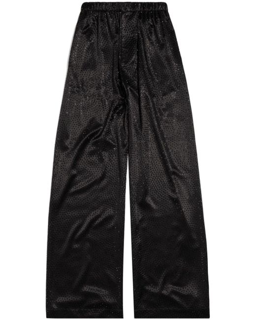 Balenciaga crystal-embellished satin trousers