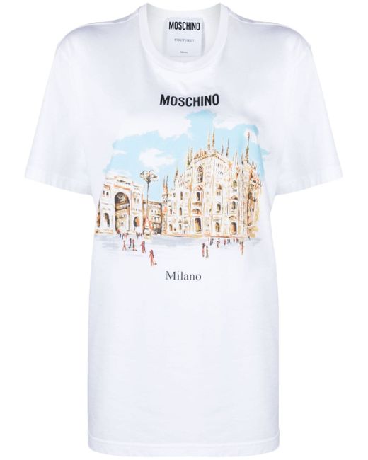 Moschino illustration-print T-shirt