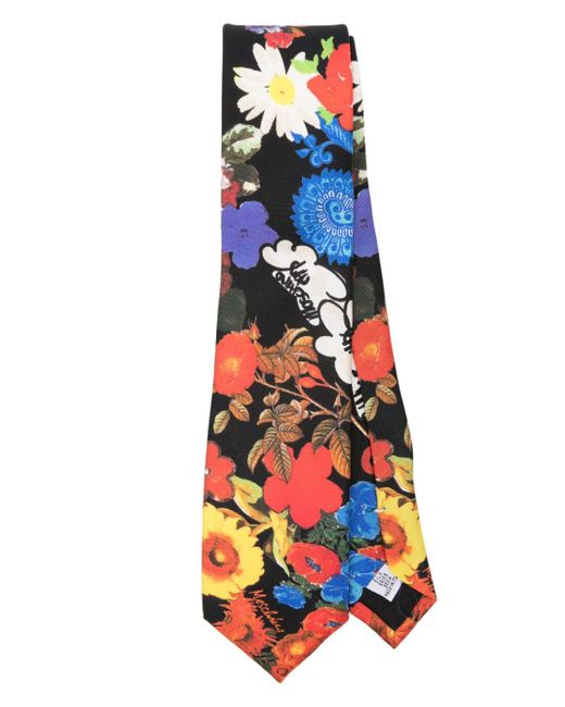 Moschino floral-print tie