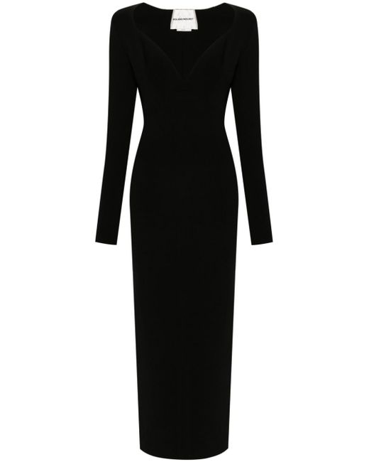 Roland Mouret pleat-detailing knitted midi dress