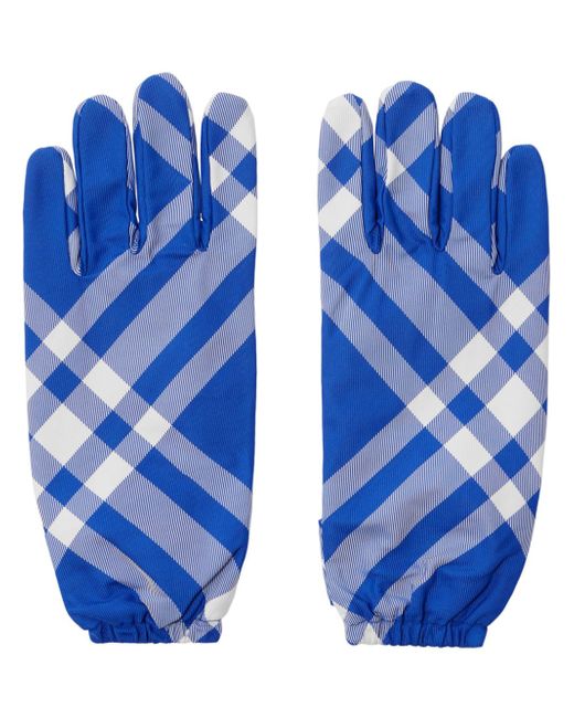 Burberry checked buttoned gloves