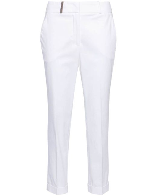 Peserico high-waist cropped trousers