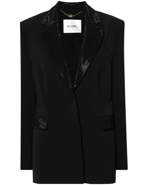 Blugirl rhinestone-embellished crepe blazer