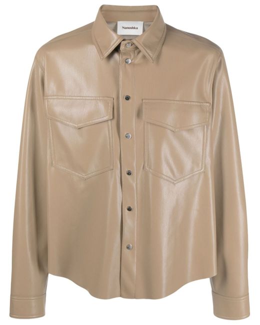 Nanushka Okobor Alt-Leather Shirt