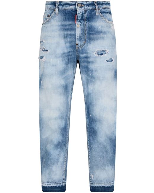 Dsquared2 bleached slim-leg jeans