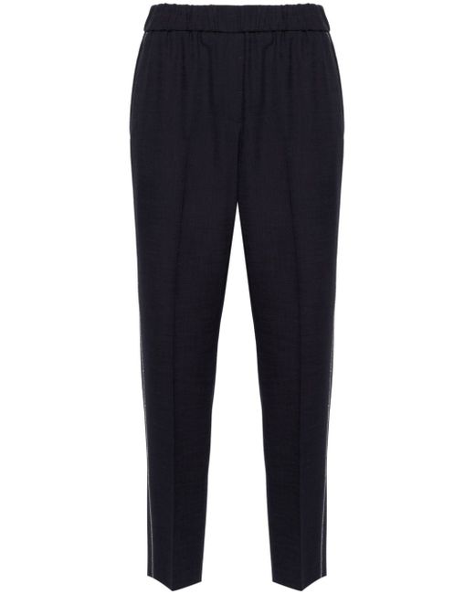 Peserico beaded-stripes tapered trousers