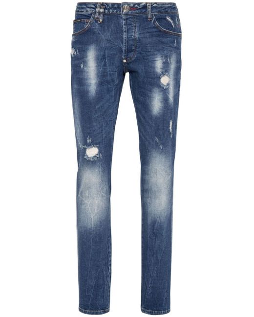 Philipp Plein mid-rise straight-leg jeans