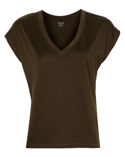 Frame V-neck cotton T-shirt