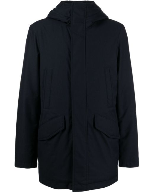 Corneliani zip-up hooded parka coat