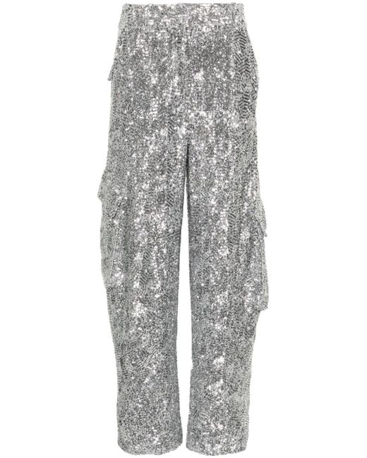 Rotate sequin cargo pants