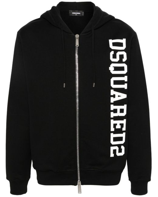Dsquared2 logo-print zip-up hoodie