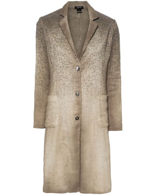 Avant Toi rhinestone-embellished midi coat