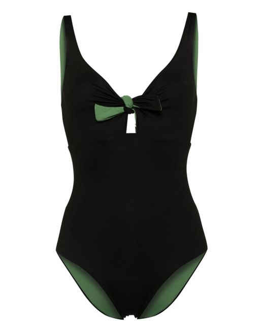Fisico reversible lace-up swimsuit