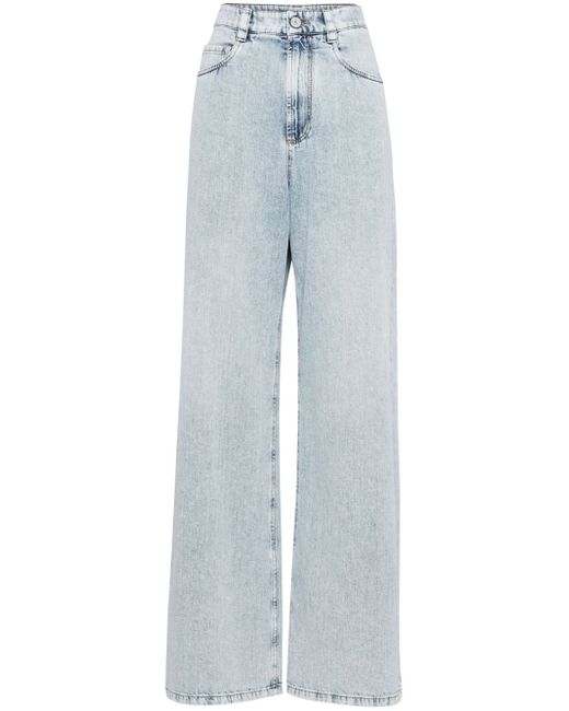 Brunello Cucinelli high-rise wide-leg jeans