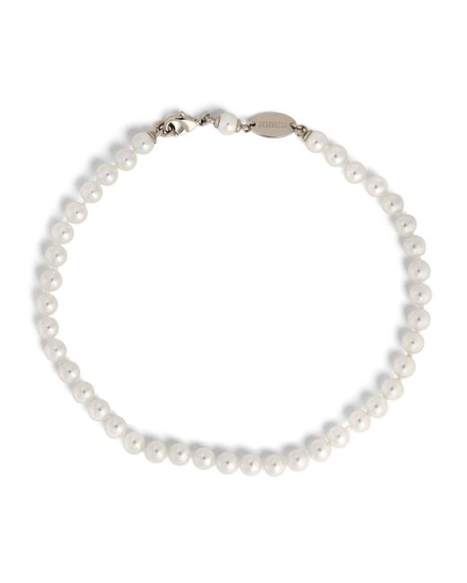 Dsquared2 faux-pearl choker necklace