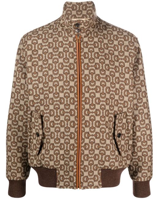Gucci canvas zip-fastening jacket