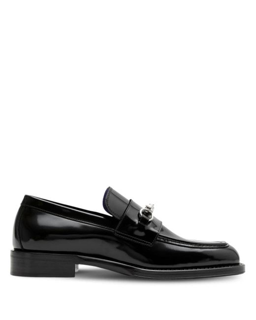Burberry barbed-wire leather loafers