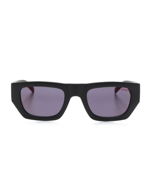 Hugo Boss logo-embossed rectangle-frame sunglasses